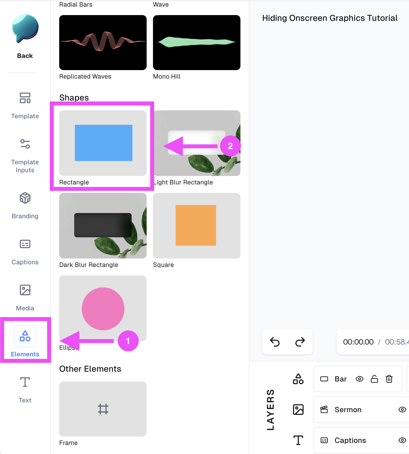 Add a rectangle element